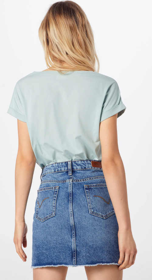 Krátka džínsová sukňa s rovným strihom