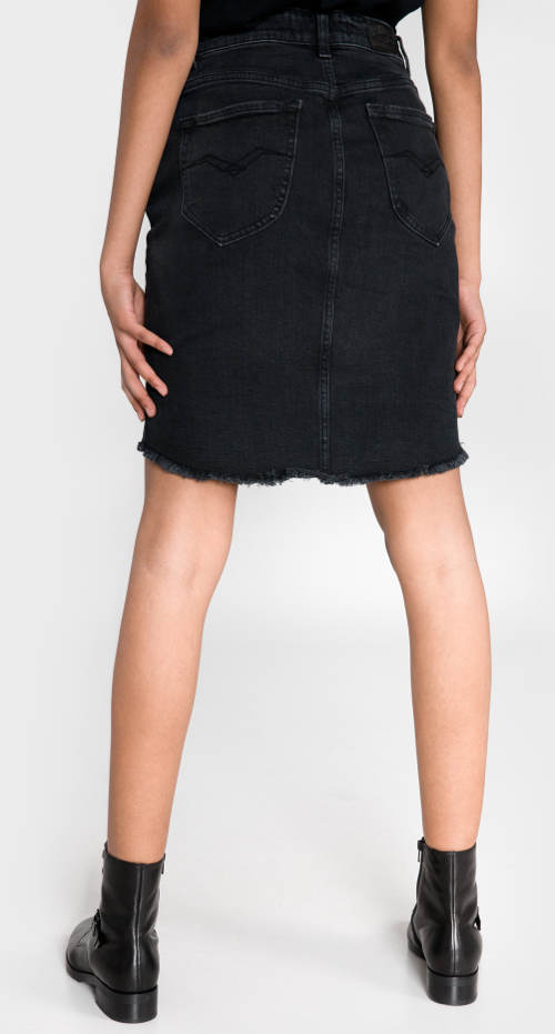 Čierna džínsová sukňa Replay