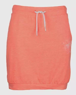 Oranžová bavlnená športová sukňa so šnúrkou v páse