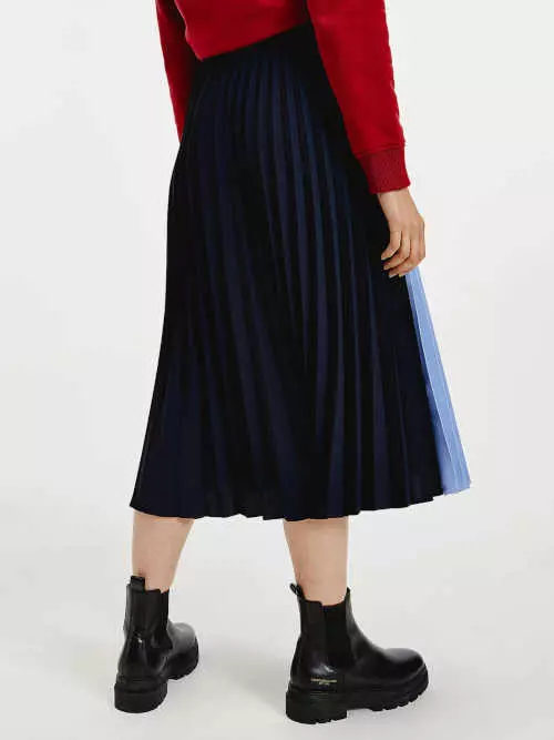 Plisovaná farebná dlhá sukňa