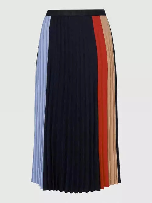 Plisovaná farebná sukňa z elastického materiálu