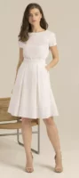 Romantická biela áčková sukňa Pietro Filipi