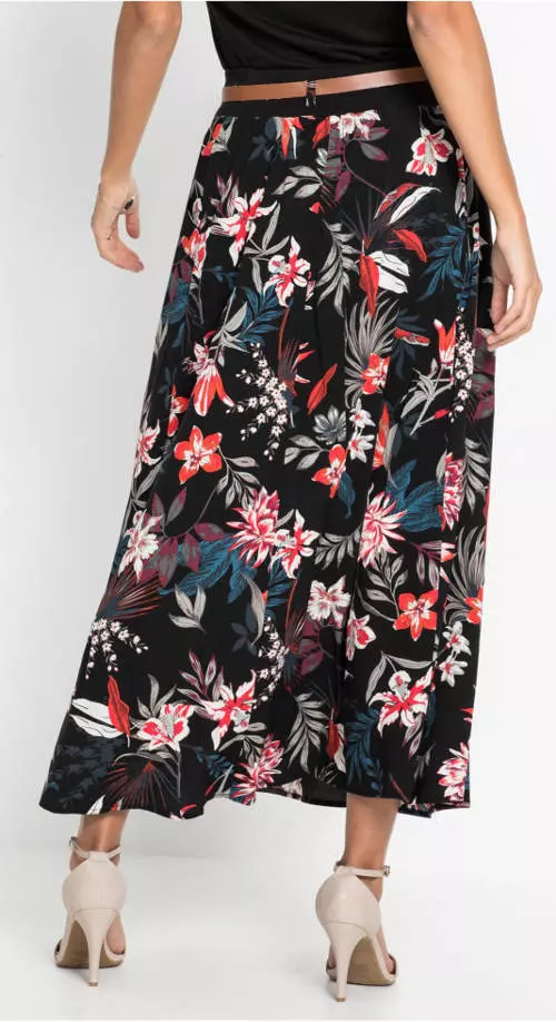 Letná kvetinová formálna sukňa