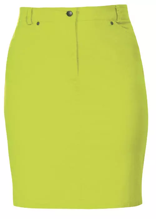 Zelená a žltá dámska sukňa