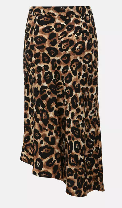 Leopardia polodlhá sukňa