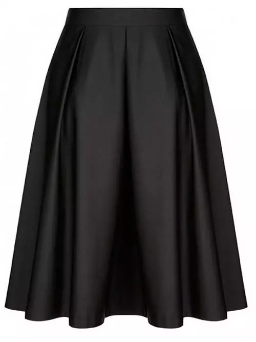 Čierna plesová sukňa s volánikmi