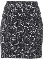Dámska módna mini sukňa čierna s hadou potlačou