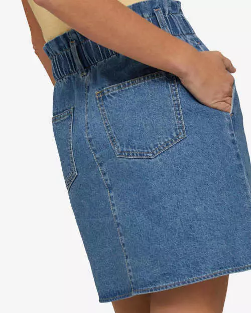 Džínsová sukňa s vreckami