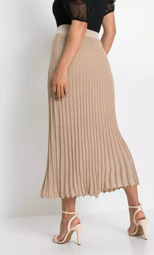 Pletená skladaná sukňa pre ženy